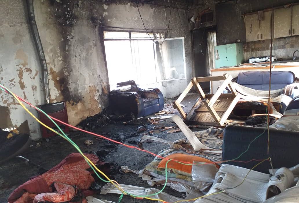 اطفای حریق در ویلای باغبادران