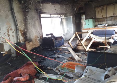 اطفای حریق در ویلای باغبادران