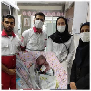 امدادگران هلال احمر پایگاه قلعه آقا ناجی جان مادر و نوزاد