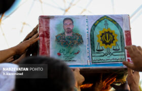 تشییع و تدفین پیکر شهید اسماعیلی چراغی در زرین شهر