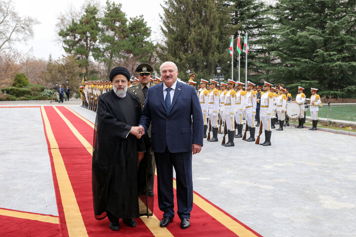 استقبال رسمی آیتالله رئیسی از رئیسجمهور بلاروس