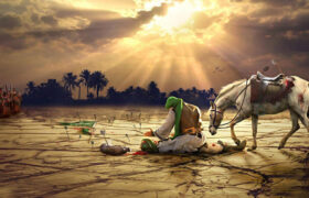 مراسم عزای حسینی در شب تاسوعا در زرین شهر