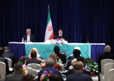 نشست خبری رئیس‌جمهور با رسانه‌های بین‌المللی در نیویورک