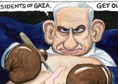 اخراج کاریکاتوریست گاردین برای کشیدن عکس نتانیاهو