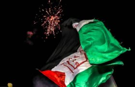 راهپیمائی مردم ورنامخواست در حمایت از مردم فلسطین