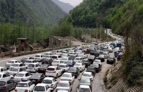 ترافیک سنگین در جاده چالوس و آزادراه پردیس -تهران