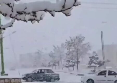 برف و باران آسمان اصفهان را در بر می‌گیرد