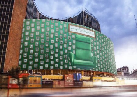 دیوارنگاره انتخاباتی میدان ولی‌عصر (عج) رونمایی شد