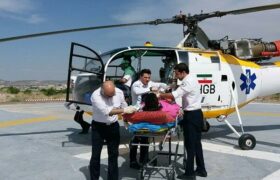 انتقال هوایی ۲ بیمار از شهرضا به اصفهان