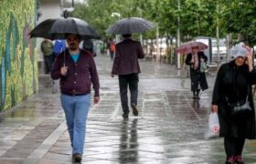 پیش‌بینی بارش‌های رگباری برای ۱۶ استان