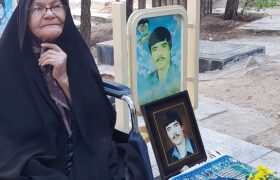 تشییع مادر شهید مسعود امیری باغبادرانی