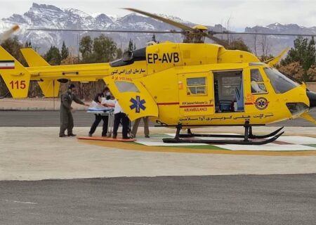 انتقال هوایی ۳ بیمار به بیمارستان‌های اصفهان