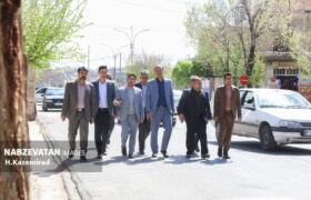بازدید مدیرکل دفتر امور شهری و شوراهای استانداری اصفهان از روند اجرای پروژه‌های شهری چمگردان
