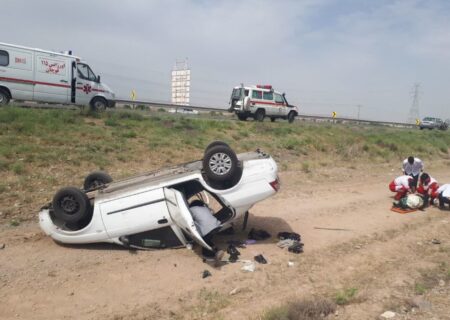 برخورد ۲ خودرو سورای در گلستان با ۸ مصدوم