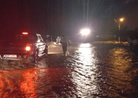 آب شهر حاجی آباد زیرکوه را فرا گرفت
