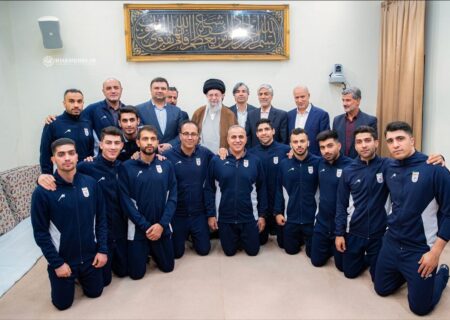 دیدار اعضای تیم ملی فوتسال با رهبر انقلاب