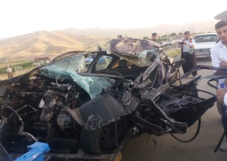 تصادف پژو ۲۰۶ و کامیون در محور سقز &#8211; بانه ۲ کشته برجا گذاشت