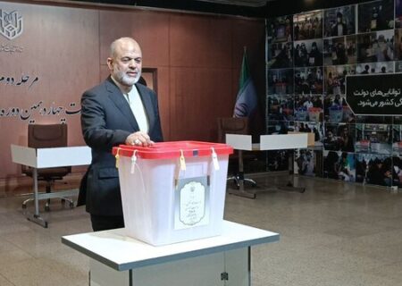 وزیر کشور رای خود را به صندوق انداخت