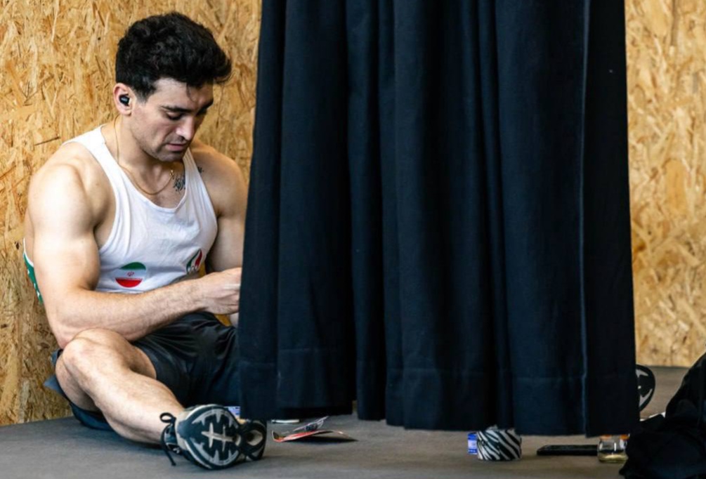 دست رضا علیپور نماینده سنگنوردی ایران به مدال المپیک نرسید