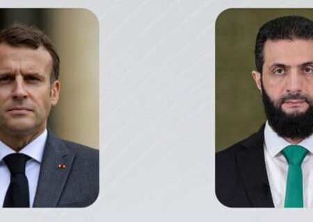 دعوت مکرون از الشرع برای دیدار از فرانسه