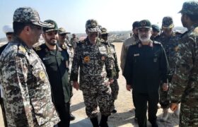 بازدید سرتیپ صباحی فرد و سردار حاجی زاده از منطقه پدافند هوایی جنوب
