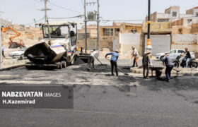 قسمت دوم از فاز سوم پروژه بلوار ابوذر شهر چمگردان در پایان مسیر