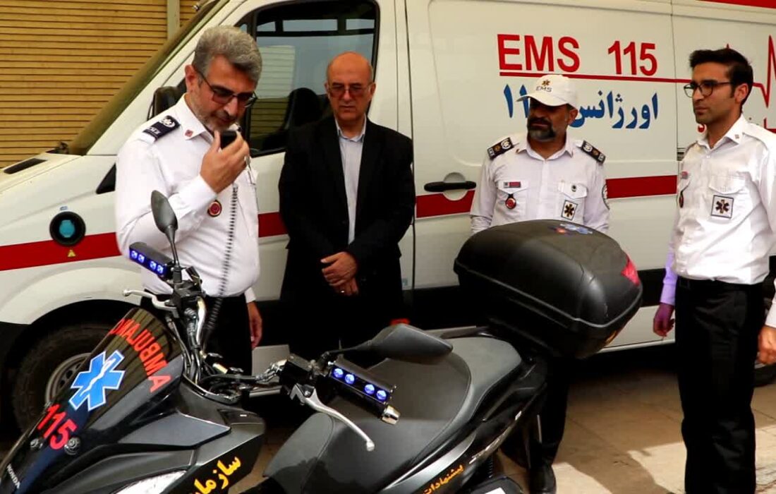 نخستین واحد اورژانس موتوری در نجف‌آباد راه‌اندازی شد