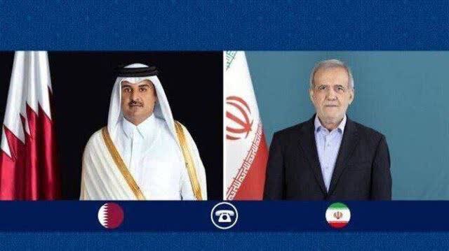 پزشکیان و امیر قطر بر تلاش‌ برای توقف جنایات علیه مردم مظلوم غزه تاکید کردند