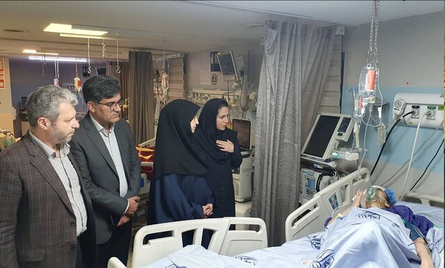 عیادت معاون رییس‌جمهوری از حادثه‌دیدگان حملات رژیم صهیونیستی