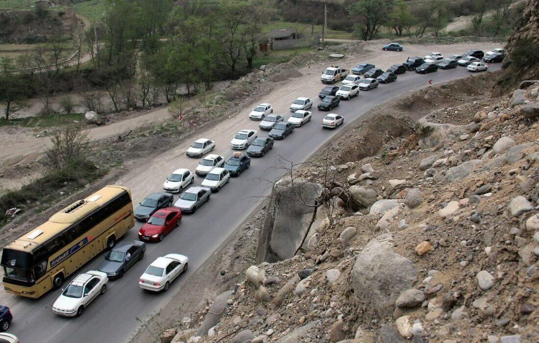 ترافیک سنگین در جاده هراز
