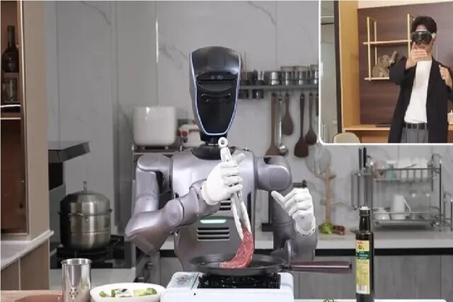 ربات انسان‌نمای چینی از فاصله دور قابل کنترل است