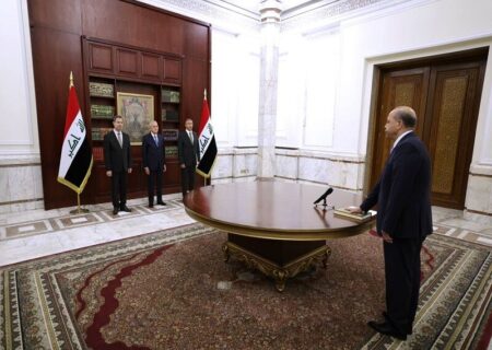 ادای سوگند رئیس جدید دادگاه فدرال عراق برابر «عبداللطیف رشید»