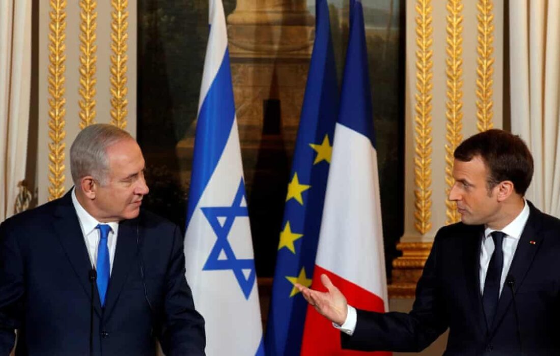 خشم رژیم صهیونیستی نسبت به تصمیم مکرون برای به رسمیت شناختن فلسطین