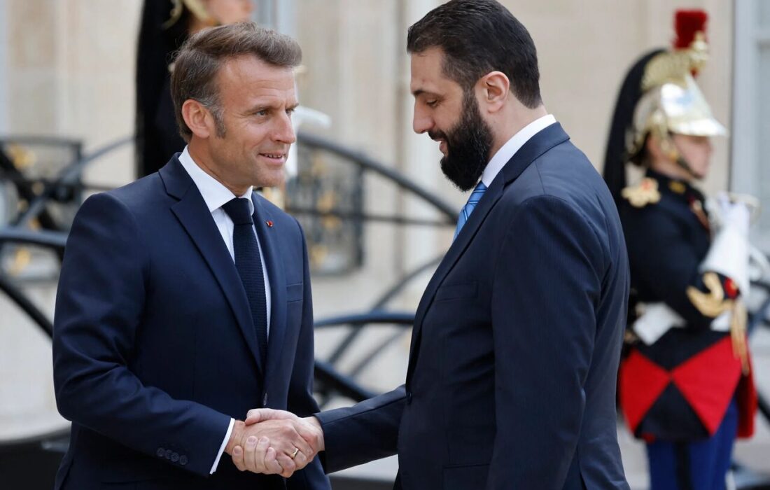 گفت و گوی رئیس جمهور فرانسه با «احمد الشرع» درباره تحولات سوریه