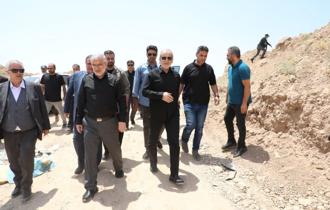 بازدید رئیس‌جمهور از سد کرج و پروژه خط انتقال آب زیاران به بیلقان