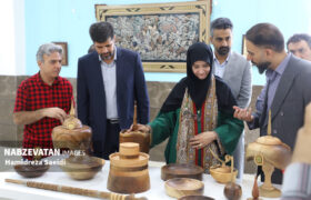 بازدید معاون صنایع‌دستی و هنرهای سنتی کشور از نگارخانه معین الکتاب زرین‌شهر