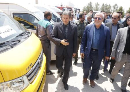 افتتاح ناوگان جدید ماشین‌آلات شهرداری‌ها و دهیاری‌های شهرستان برخوار