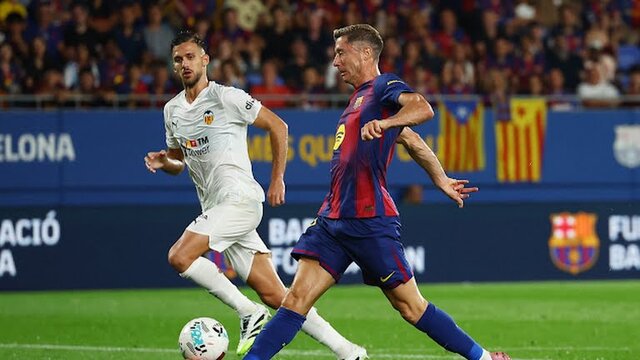 بارسلونا با ۶ گل والنسیا را در هم بکوبد