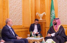 بررسی اوضاع منطقه در دیدار لاریجانی با بن‌سلمان