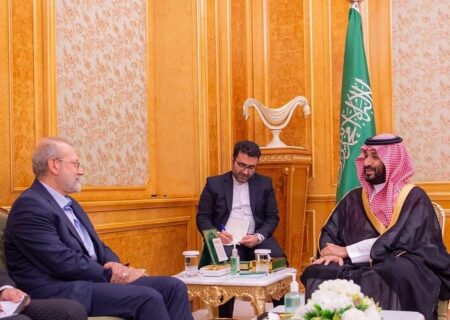 بررسی اوضاع منطقه در دیدار لاریجانی با بن‌سلمان