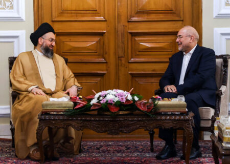 قالیباف در دیدار با عمار حکیم بر اهمیت افزایش روابط تجاری میان ایران و عراق  تاکید کرد