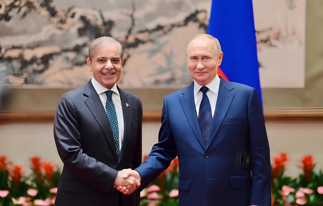 دیدار سران پاکستان و روسیه در چین