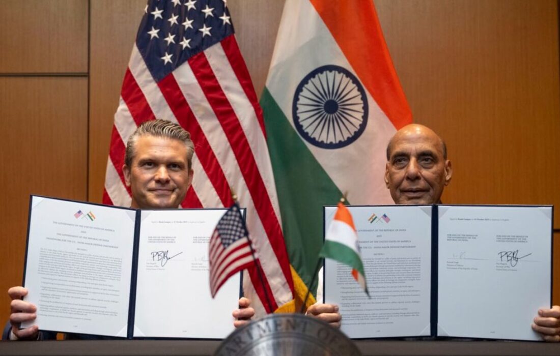 هگست: آمریکا یک پیمان دفاعی ۱۰ ساله با هند امضا کرد