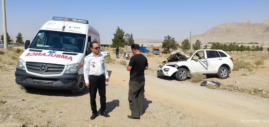 تصادف مزدا و لیفان در محور شهرضا_اصفهان ۵ فوتی و مصدوم داشت