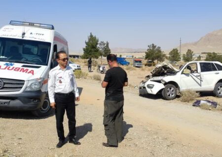 تصادف مزدا و لیفان در محور شهرضا_اصفهان ۵ فوتی و مصدوم داشت