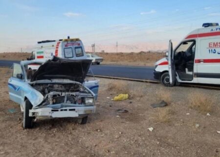 واژگونی وانت بار در تربت جام ۱۶ مصدوم و فوتی برجا گذاشت