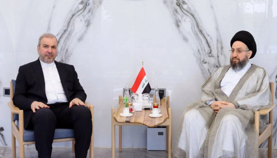 دیدار و گفت وگوی سید عمار حکیم و سفیر ایران