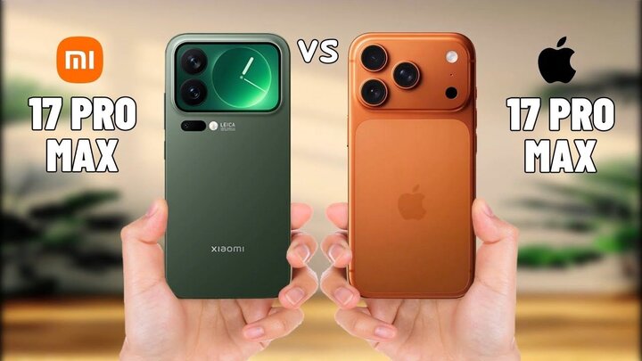 مقایسه گوشی شیائومی ۱۷ پرو مکس با آیفون ۱۷ پرومکس