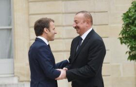 دیدار علیاف و ماکرون درباره توسعه روابط باکو-پاریس