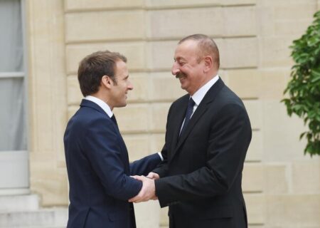 دیدار علی‌اف و ماکرون درباره توسعه روابط باکو-پاریس